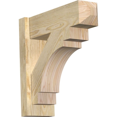 Ekena Millwork Merced Rough Sawn Craftsman Outlooker, Douglas Fir, 6"W x 18"D x 18"H OUT06X18X18MRC04RDF